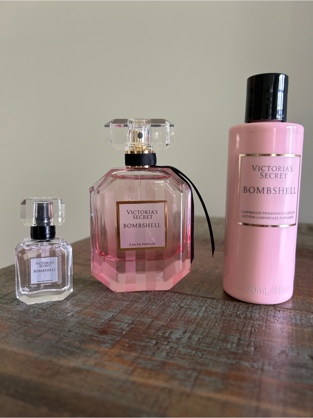 Victoria's Secret Bombshell 3 Piece Set, Perfume Lotion Edp New *Pls Read Descr.